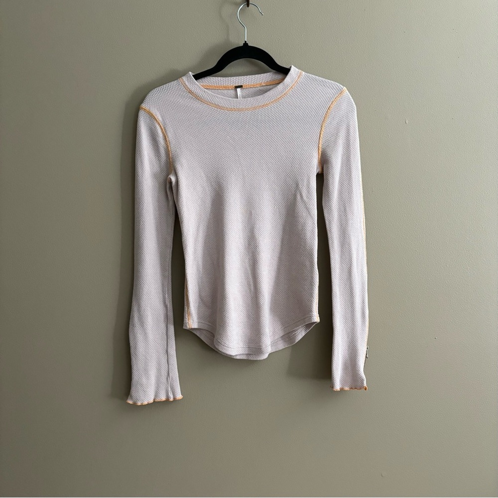 Free People zip sleeve thermal top - Picture 2 of 7